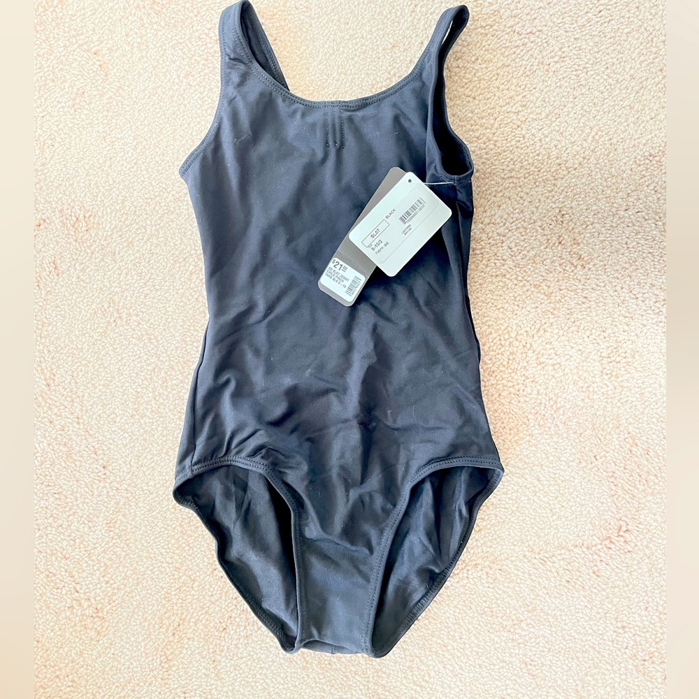Girls size 8-10 black leotard new with tags